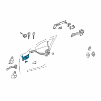 OEM Lexus GS460 Front Door Inside Handle Sub-Assembly, Left Diagram - 69208-30051-E0