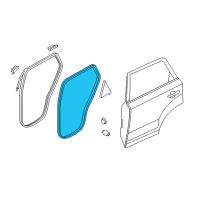 OEM 2014 Kia Sorento WEATHERSTRIP-Rear Door Body Side Diagram - 831101U000
