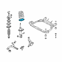 OEM 2008 Hyundai Accent Front Spring Pad, Lower Diagram - 54633-1G000
