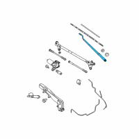 OEM 2019 Nissan Frontier Windshield Wiper Arm Assembly Diagram - 28881-ZP00A