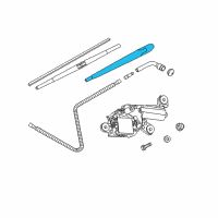 OEM BMW X3 Rear Windshield Wiper Arm With Blade Compatible Diagram - 61-62-3-400-708