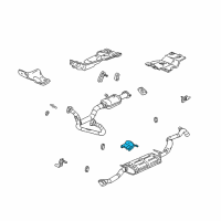 OEM 2001 Chevrolet S10 Hanger, Exhaust Muffler Front Diagram - 15983998