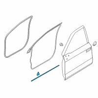 OEM 2021 Ford F-250 Super Duty Lower Weatherstrip Diagram - FL3Z-1820758-B