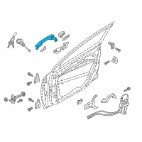 OEM 2017 Hyundai Elantra Door Handle Assembly, Exterior, Left Diagram - 82651-F2200