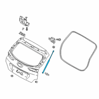 OEM 2022 Hyundai Kona Electric Lifter Assembly-Tail Gate, LH Diagram - 81770-J9000