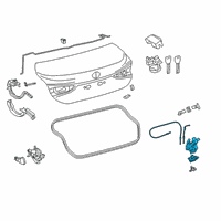 OEM 2022 Lexus ES300h Luggage Closer Assembly Diagram - 64650-06010