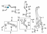 OEM Hyundai Genesis Bush-Upper Arm Diagram - 54443-B1500