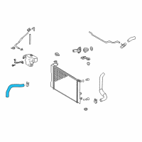 OEM 2011 Toyota Matrix Upper Hose Diagram - 16572-0H150