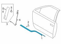 OEM 2022 Ford F-150 WEATHERSTRIP ASY - DOOR WINDOW Diagram - ML3Z-1521453-A