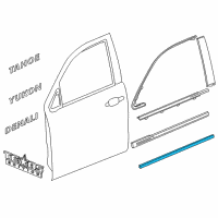 OEM 2017 GMC Yukon Body Side Molding Diagram - 22997641