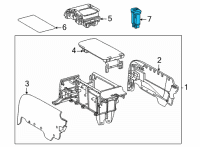 OEM 2020 Toyota Mirai Seat Heat Switch Diagram - 84751-42082