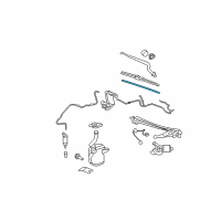 OEM 2009 Cadillac DTS Wiper Blade Insert Diagram - 25805048