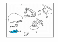 OEM 2016 Lexus RC350 Lamp Assembly, Side Turn Diagram - 81740-50090