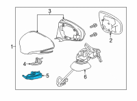 OEM 2017 Lexus ES300h Lamp Assembly, Side Turn Diagram - 81740-50090