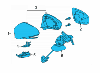 OEM 2016 Lexus RC300 Mirror Assembly, Outer Rear Diagram - 87910-24430-A1