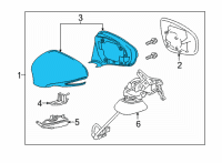 OEM 2016 Lexus IS350 Cover, Outer Mirror Diagram - 8791A-76070-C0