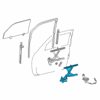 OEM 1997 Toyota 4Runner Regulator Diagram - 69802-35101