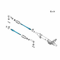 OEM 2017 Nissan Titan Socket Kit-Tie Rod, Inner Diagram - 48521-EZ40B