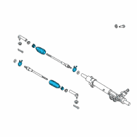 OEM 2019 Nissan Titan Boot Kit Power Steering Gear Diagram - D8203-4KH0A