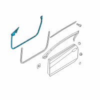 OEM 2012 Hyundai Genesis Coupe Weatherstrip Assembly-Front Door Side LH Diagram - 82130-2M001