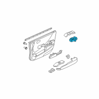 OEM Honda Fit Set Switch Assembly, Power Window M Diagram - 06358-SAA-406