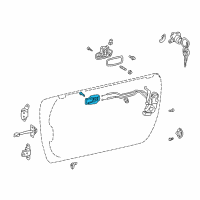 OEM 2005 Toyota MR2 Spyder Handle, Inside Diagram - 69206-17010-C0