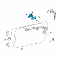 OEM 2005 Toyota MR2 Spyder Handle, Outside Diagram - 69210-12290-J9