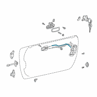 OEM 2004 Toyota MR2 Spyder Lock Rod Diagram - 69710-17010