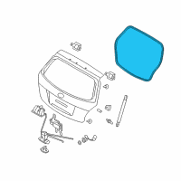 OEM 2007 Kia Rio5 Weatherstrip-Tail Gate Opening Diagram - 873211G200