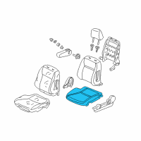 OEM 2004 Honda Civic Pad Assembly, Right Front Seat Cushion Diagram - 81132-S5A-N13