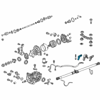 OEM 2012 Honda CR-V Bracket B, R RR Diff Diagram - 50530-T0A-003