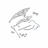 OEM 2009 Jeep Grand Cherokee Cable-Hood Release Diagram - 55394495AB