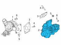 OEM 2021 Ford Bronco TURBOCHARGER ASY Diagram - MB3Z-6K682-A