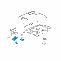 OEM Saturn Reading Lamp Assembly Diagram - 23132307