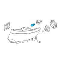 OEM 2014 Ford Edge Signal Lamp Bulb Diagram - BT4Z-13466-A