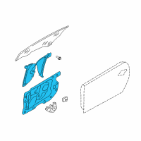 OEM Infiniti G25 Door Window Regulator Assembly, Left Diagram - 80721-JL00A