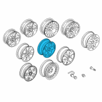 OEM Mercury Wheel Diagram - 4L2Z-1007-FA