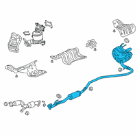 OEM 2019 Honda Insight Silencer Complete, Exhaust Diagram - 18307-TXM-A02