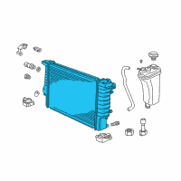 OEM 2002 BMW Z3 Engine Cooling Radiator Diagram - 17-10-1-715-319