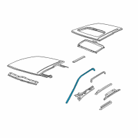 OEM 2002 Nissan Xterra WEATHERSTRIP-Roof Drip RH Diagram - 76842-9Z000