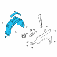 OEM 2017 Ford Focus Fender Liner Diagram - AM5Z-16102-B