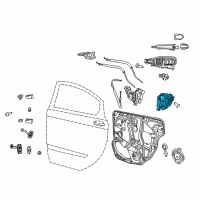 OEM Dodge Dart Rear Door Latch Diagram - 68175237AA