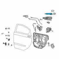 OEM 2018 Jeep Cherokee Handle-Exterior Door Diagram - 1SZ34LAUAD