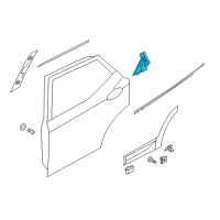 OEM 2014 Hyundai Santa Fe Sport Garnish Assembly-Rear Door Rear Frame, LH Diagram - 83270-2W000