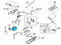 OEM 2022 Hyundai Elantra CONSOLE-FLOOR Diagram - 84611-AA000-NNB