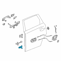 OEM 2017 Acura TLX Hinge, Left Rear Door Diagram - 67960-TZ3-A03ZZ