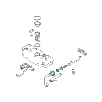 OEM Pontiac Clamp, Fuel Tank Filler Pipe Diagram - 96554015