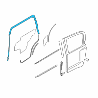 OEM 2005 Nissan Xterra Seal-Rear Door Partition, RHH Diagram - 82838-EA01B