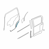 OEM 2009 Nissan Xterra Seal-Rear Door Partition, LHH Diagram - 82839-EA01B