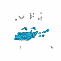 OEM 2010 Toyota Camry Composite Headlamp Diagram - 81110-06510